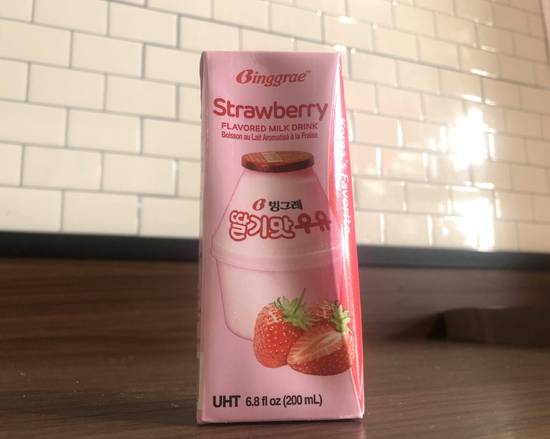 Order Strawberry Milk food online from Mr.Monster Korean Rice Corndog store, Glendale on bringmethat.com
