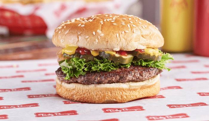 Order HAMBURGER* food online from Tasty Burger store, Boston on bringmethat.com