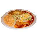 Order 10. Chicken Enchiladas Combo food online from Rivas Mexican Grill #2 store, Las Vegas on bringmethat.com