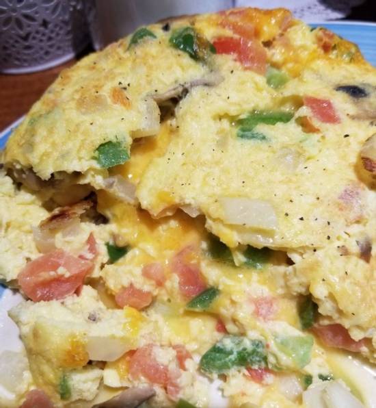 Order Vegetarian Oven Baked Omelettes food online from Red Apple Pancake House store, Carol Stream on bringmethat.com
