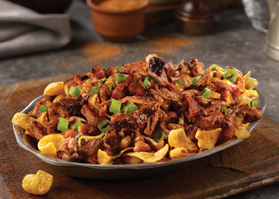 Order Brisket Chili Frito Pie Stack food online from Dickey Barbecue Pit store, Mason on bringmethat.com