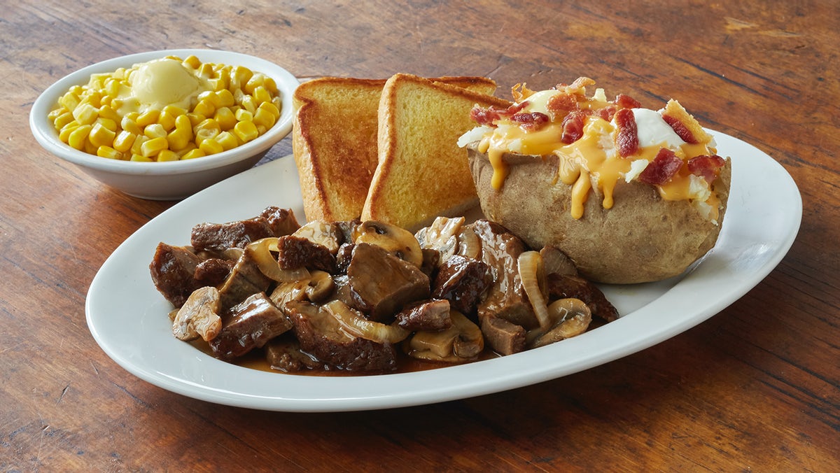 Order Prime Rib Tips Dinner food online from Huddle House store, Cairo on bringmethat.com