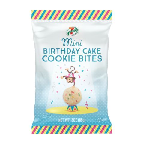 Order 7-Select Mini Bday Cake Cookie Bites 3oz food online from 7-Eleven store, Tonawanda on bringmethat.com