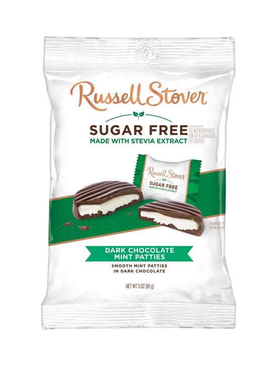 Order Russell Stover Sugar Free Dark Chocolate Mint Patties with Stevia, 3 OZ food online from CVS store, Tulsa on bringmethat.com