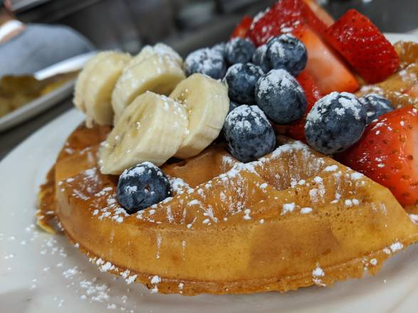Order Red, white and blueberry waffle food online from Bedford Street Diner store, Stamford on bringmethat.com