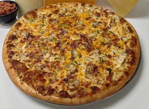 Order Thin Crust Backdraft Pizza (TM) food online from Firehouse Pizza store, East Peoria on bringmethat.com