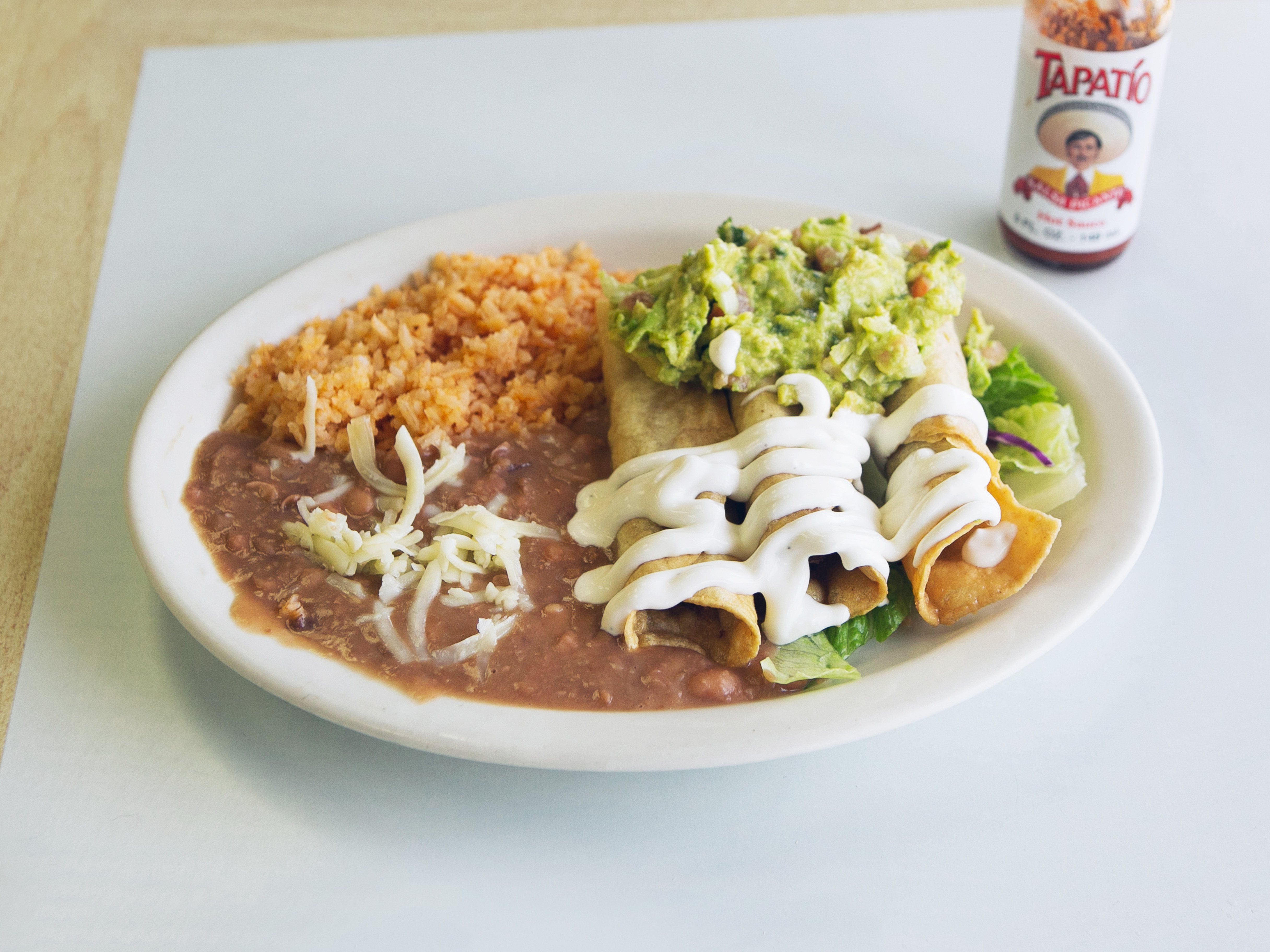 Order Taquitos Combo Plate food online from El Patio store, Montebello on bringmethat.com