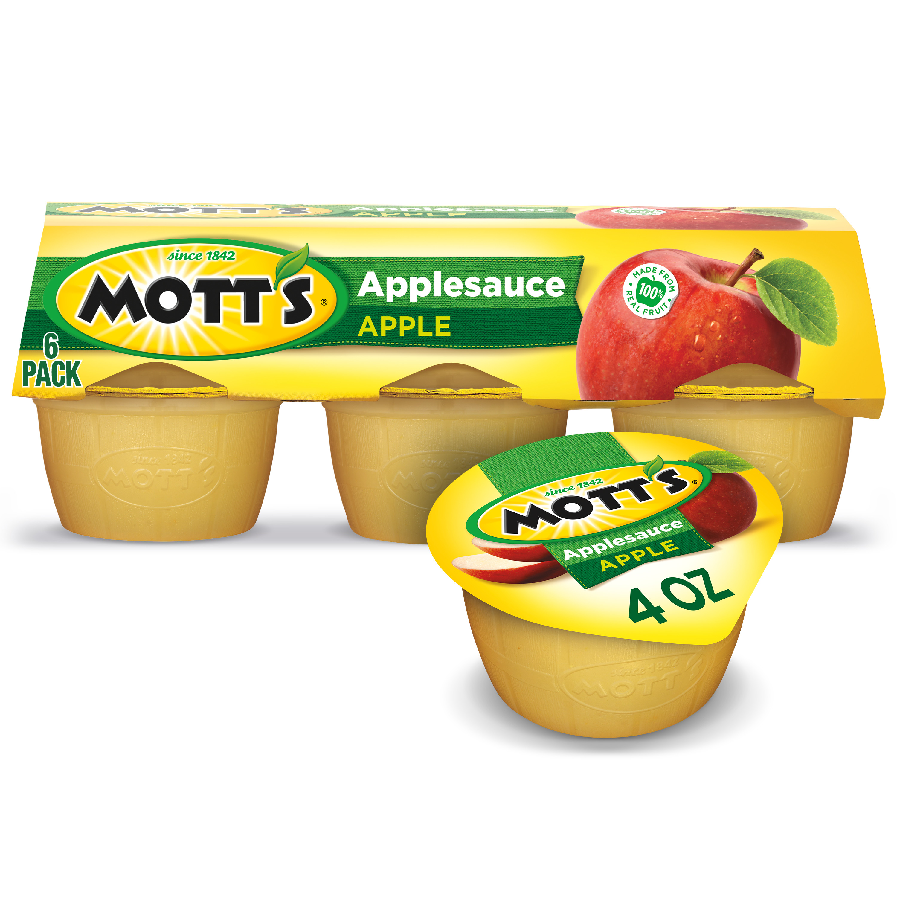 Order Motts Applesauce, Original, 4 oz cups - 6 pk food online from Rite Aid store, Cathedral City on bringmethat.com