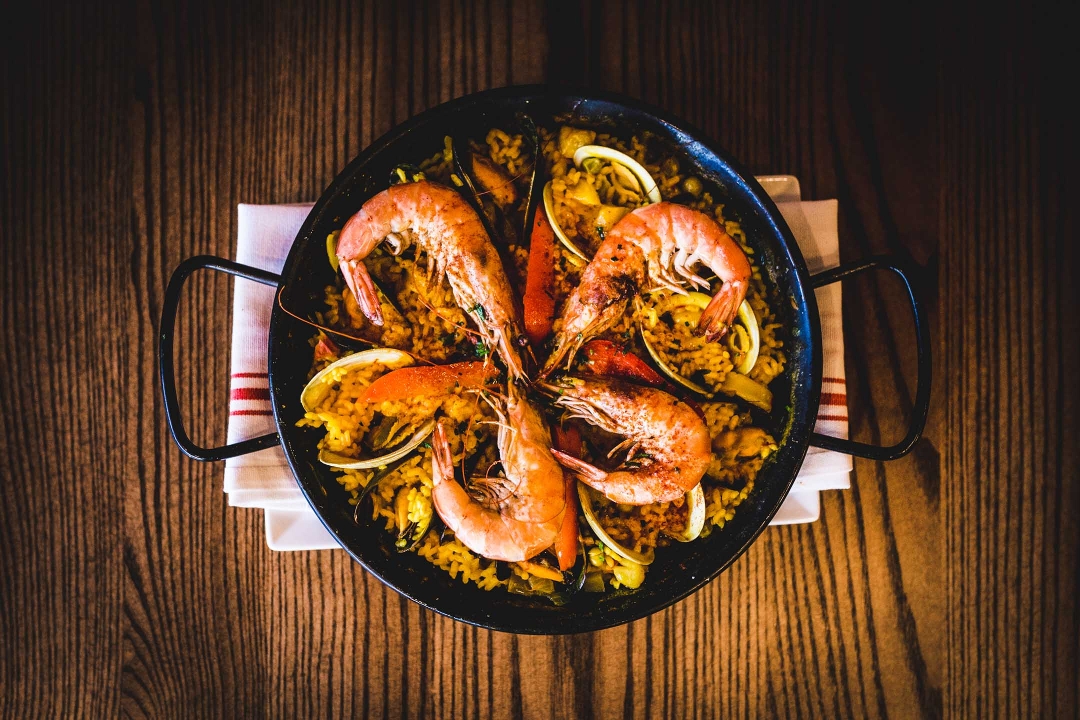 Order Paella Alicante (allow an extra 30 min) food online from Tahpas 529 store, Melrose on bringmethat.com