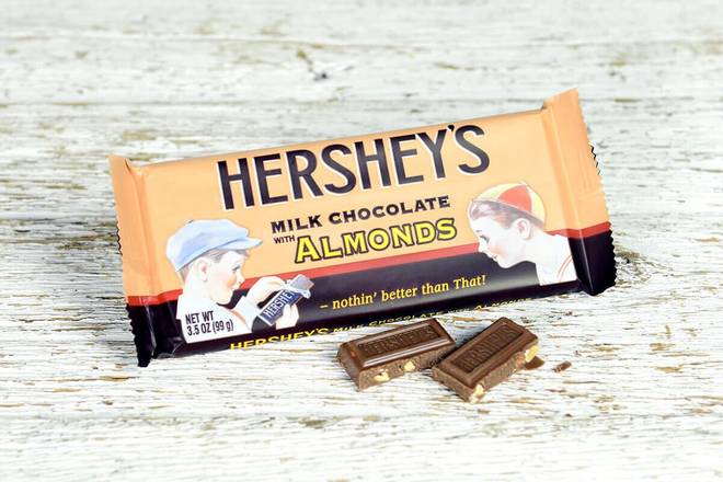 Order Hershey® Milk Chocolate Bar with Almonds food online from Cracker Barrel Old Country Store store, Corinth on bringmethat.com