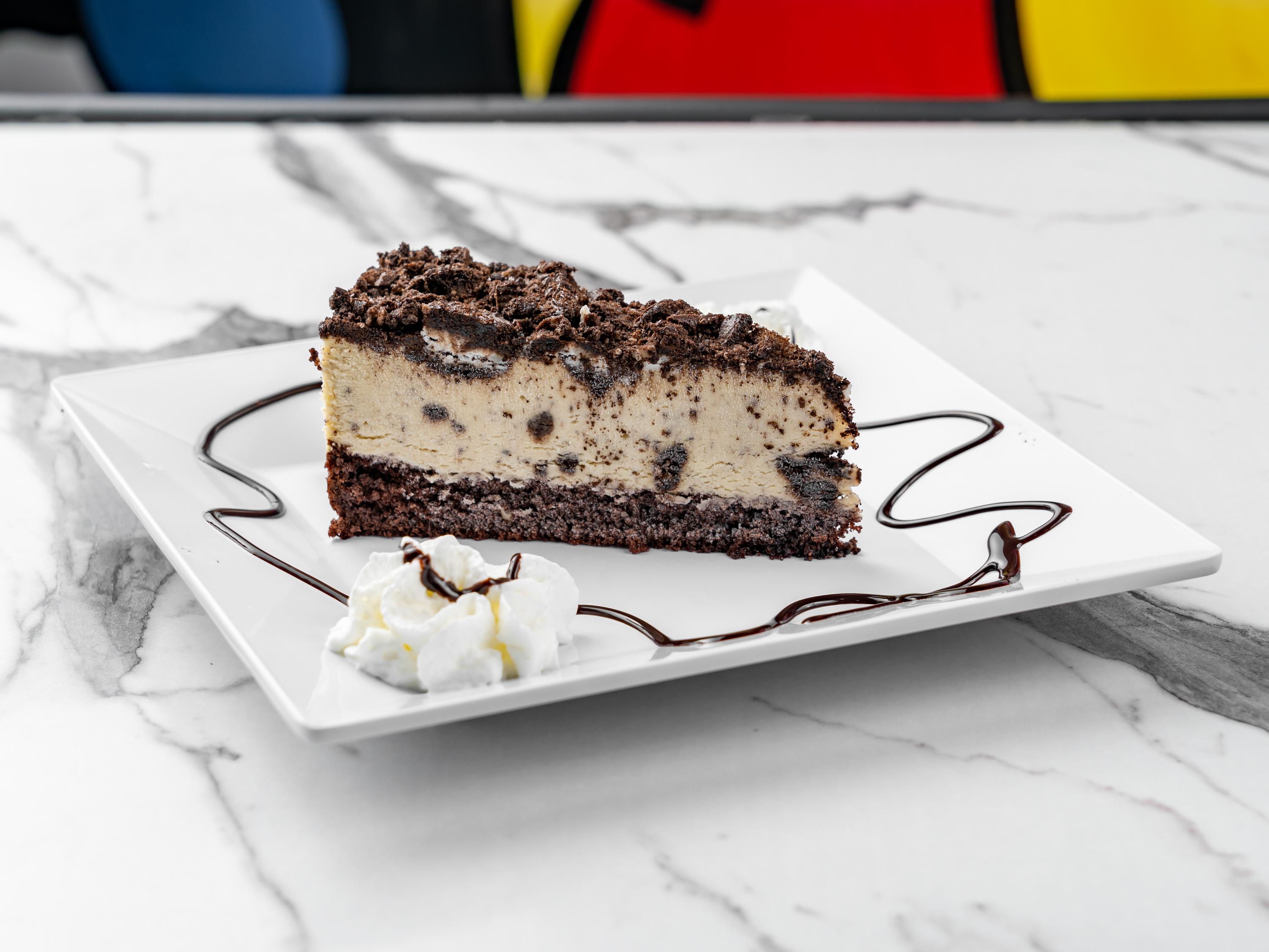 Order Oreo Mousse Cake food online from Sweet Spot Cafe store, Seaford on bringmethat.com