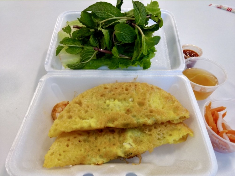 Order Vietnamese Seafood Pancakes (Bánh Xèo Đồ Biển) food online from Hello Saigon store, New York on bringmethat.com