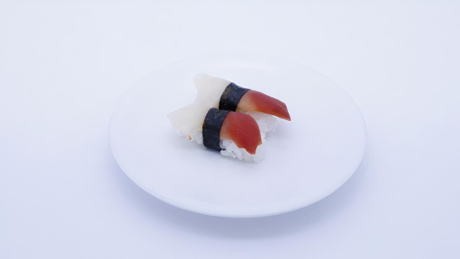 Order Surf Clam (2 Pieces) food online from Sapporo Revolving Sushi store, Las Vegas on bringmethat.com