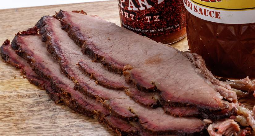 Order Sliced Brisket food online from Boomtown BBQ store, Beaumont on bringmethat.com
