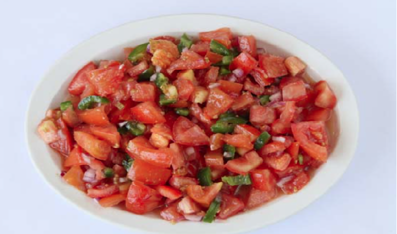 Order Tomato Salad food online from Rahel Ethiopian Vegan Cuisine store, Los Angeles on bringmethat.com