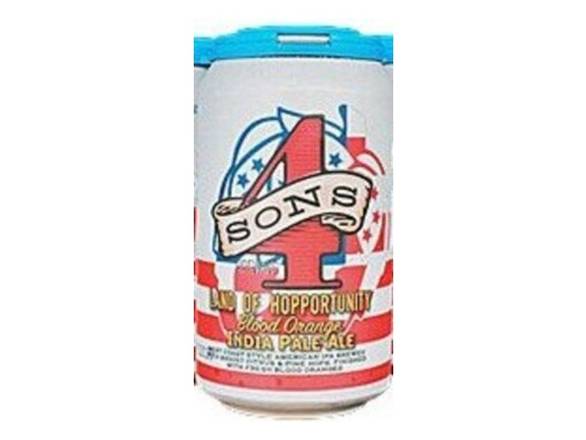 Order 4 Sons Land Of Hopportunity Blood Orange IPA - 6x 12oz Cans food online from Wine Expo store, Santa Monica on bringmethat.com