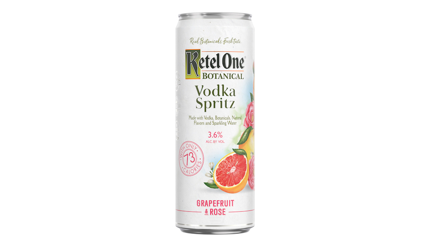 Order Ketel One Botanical Vodka Spritz Grapefruit & Rose Cans 4x 12oz Cans food online from Oceanview Liquor store, Hermosa Beach on bringmethat.com