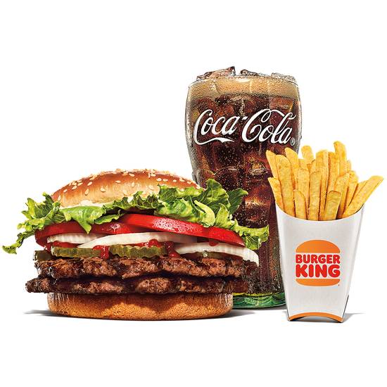 Order Double Whopper Meal food online from Burger King store, Punxsutawney on bringmethat.com