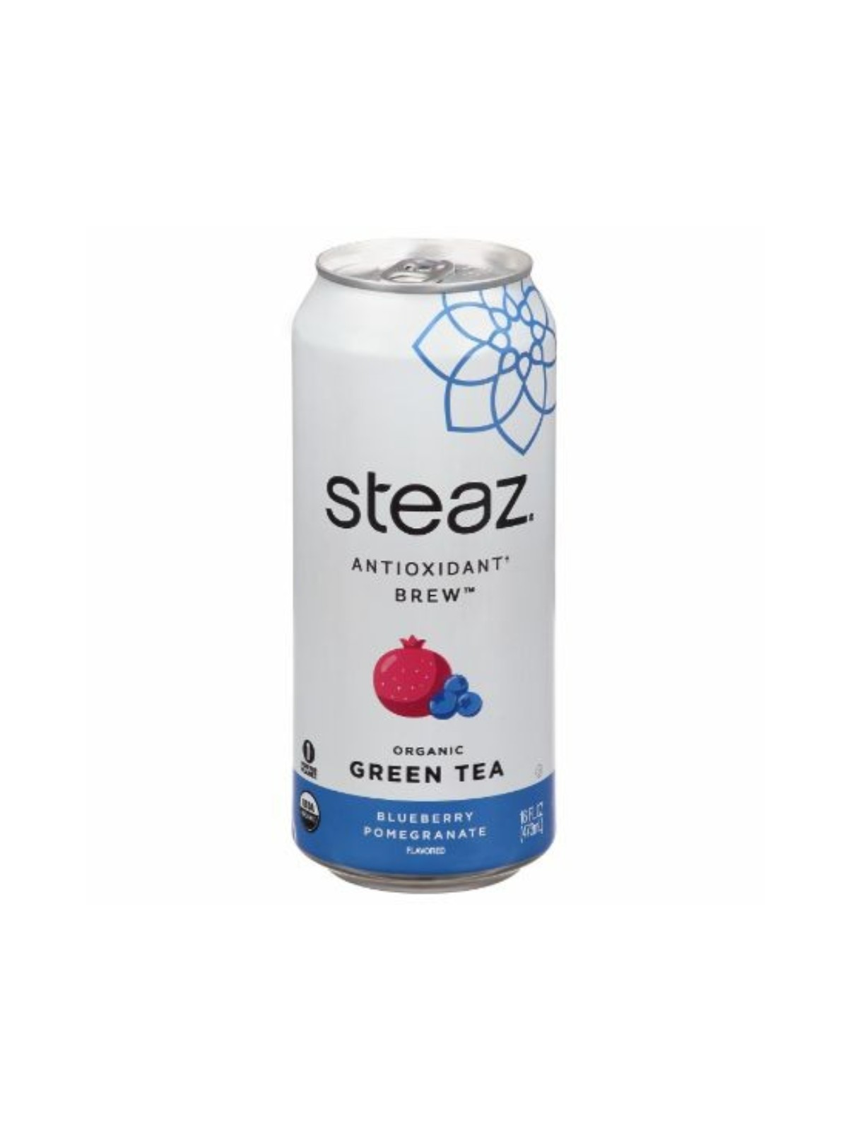 Order Steaz Blueberry Pomagranate Iced Green Tea (16 oz) food online from Goodees Cravings store, Los Angeles on bringmethat.com