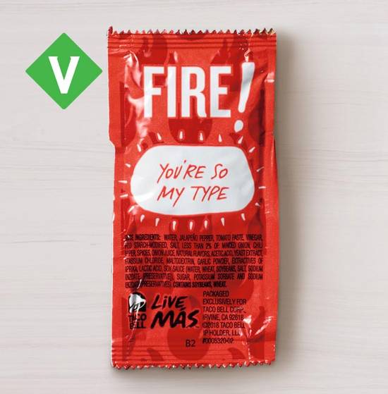 Order Fire Sauce Packet food online from Taco Bell store, Locust on bringmethat.com