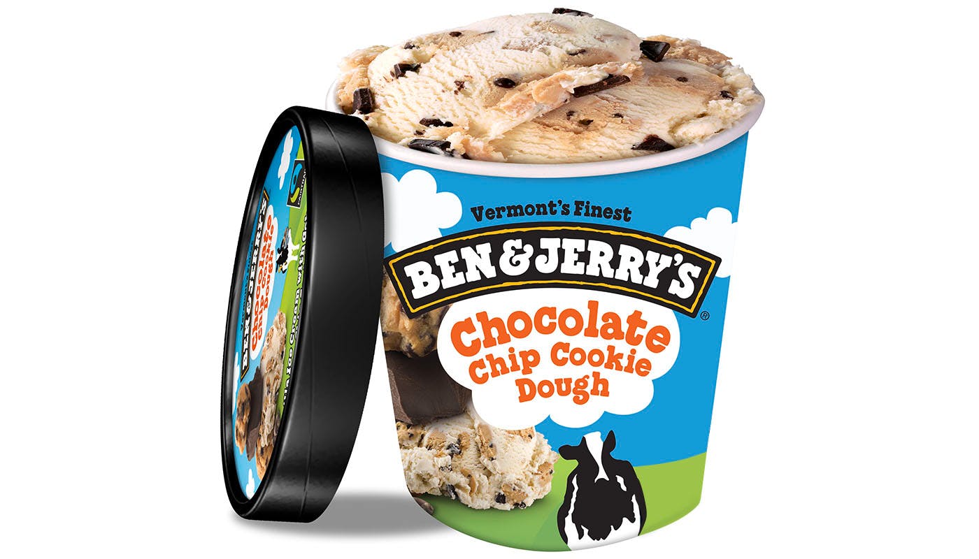 Order Ben & Jerry’s Chocolate Chip Cookie Dough Ice Cream Pint - Ben & Jerry’s Chocolate Chip Cookie Dough Ice Cream Pint food online from Papa Gino's store, Stoughton on bringmethat.com