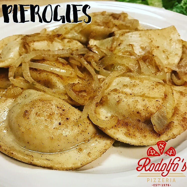 Order Pierogies - 8 Pieces food online from Rodolfo Pizzeria store, South Plainfield on bringmethat.com