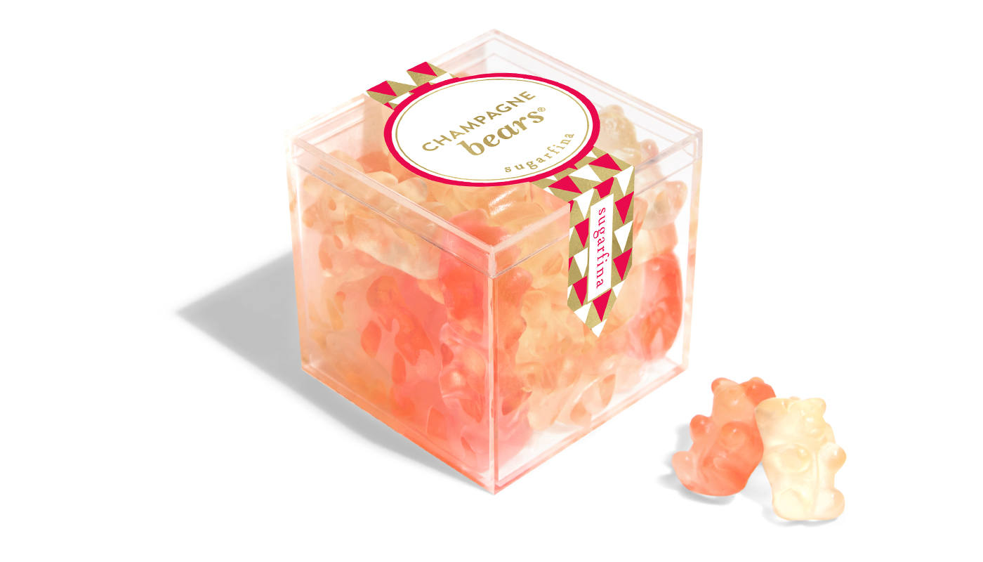 Order Champagne Bears® Small Candy Cube (Holiday 2022) food online from Sugarfina store, Culver City on bringmethat.com