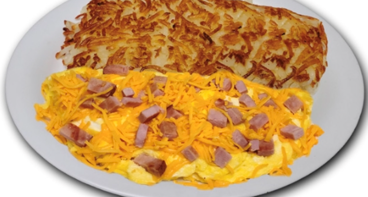 Order Ham and Cheese Omelet food online from Jim's Burgers store, Long Beach on bringmethat.com