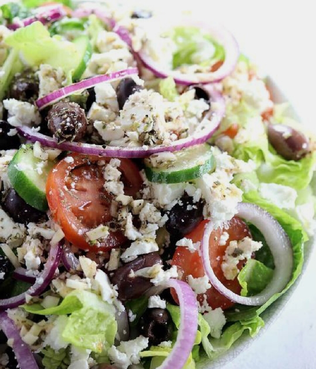 Order GREEK Salad  food online from Bagels & More store, Edgewater on bringmethat.com