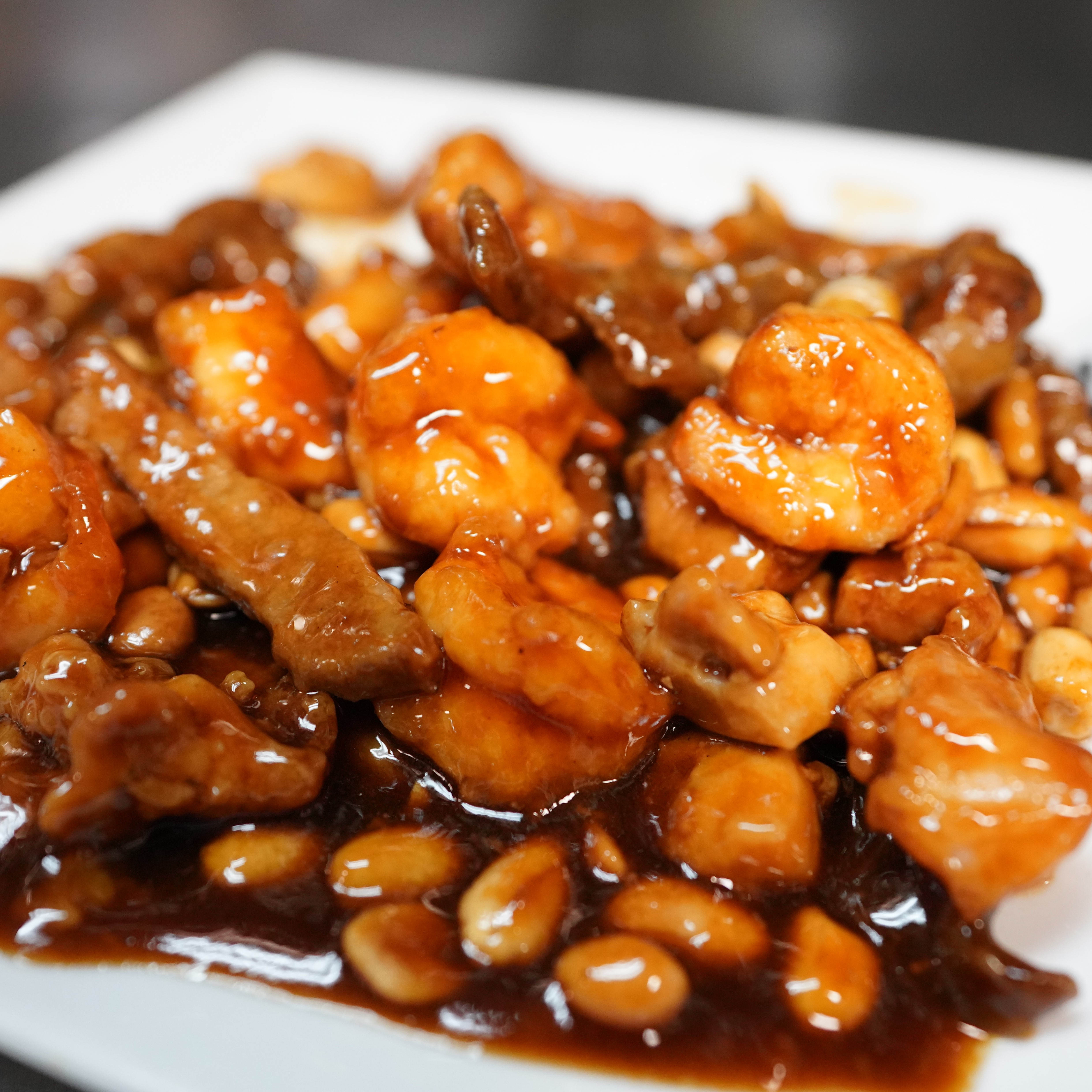 Order Kung Pao Triple food online from Red Pepper Chinese Restaurant store, RICHFIELD on bringmethat.com