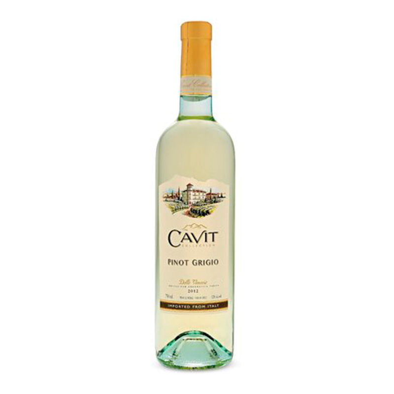 Order Cavit Pinot Grigio, 750mL White Wine food online from Grape Hill Liquors store, Brooklyn on bringmethat.com