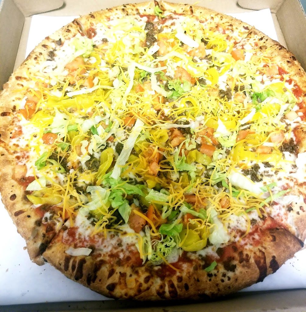 Order Taco Pizza - Personal 10" food online from Perlas Pizza store, Richmond on bringmethat.com
