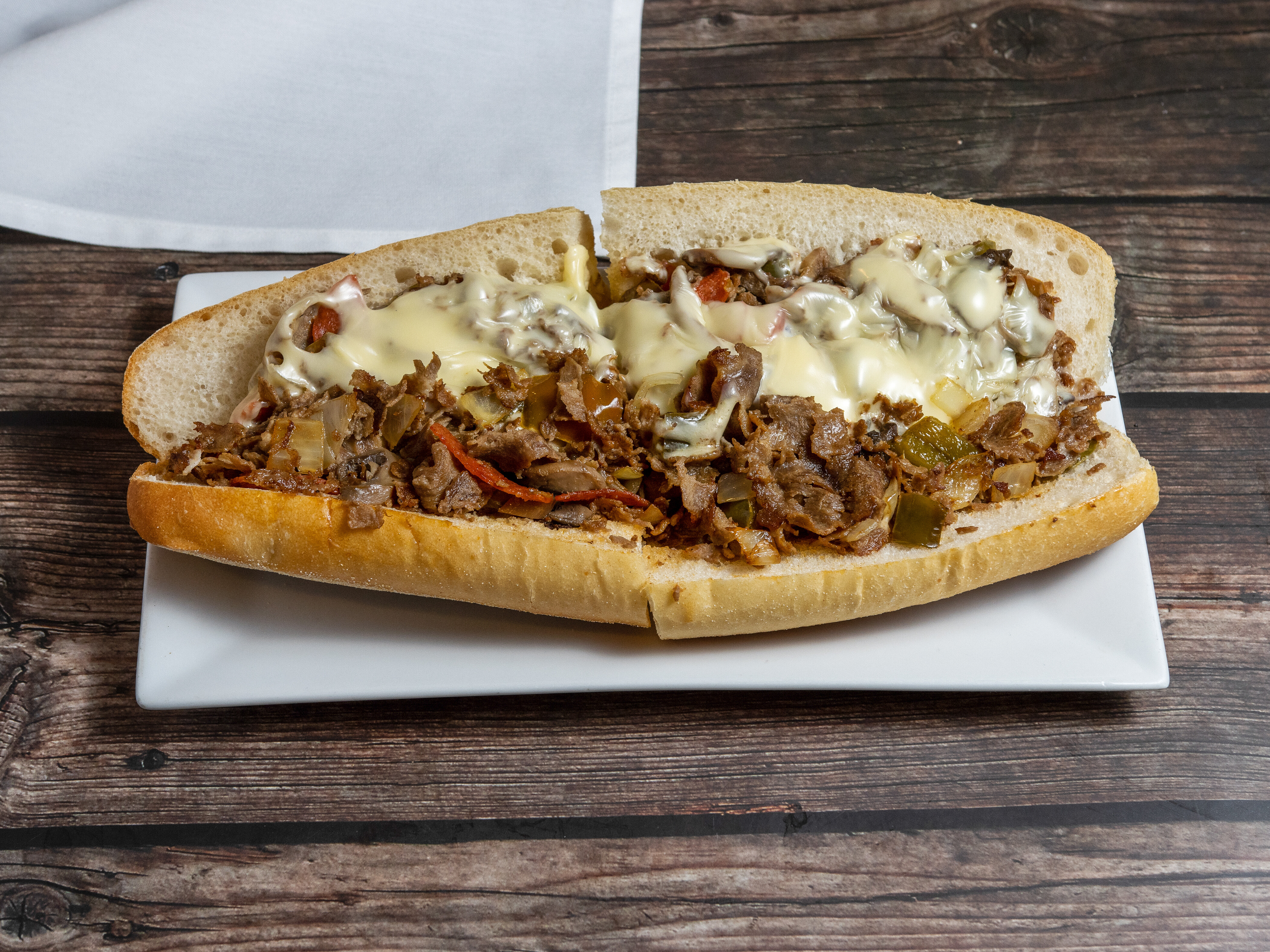 Order Cheese Steak Sandwich food online from Vincenzo Pizza & Grill store, Willingboro on bringmethat.com