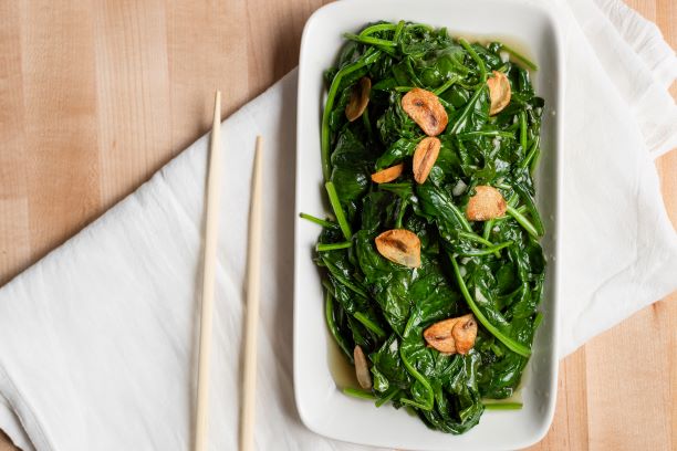 Order spinach with garlic food online from Dan Modern Chinese store, Playa Vista on bringmethat.com