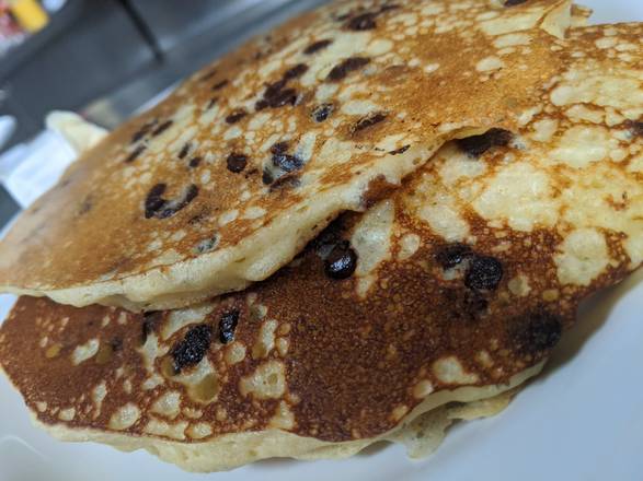 Order Chocolate Chip Pancakes food online from Bedford Street Diner store, Stamford on bringmethat.com