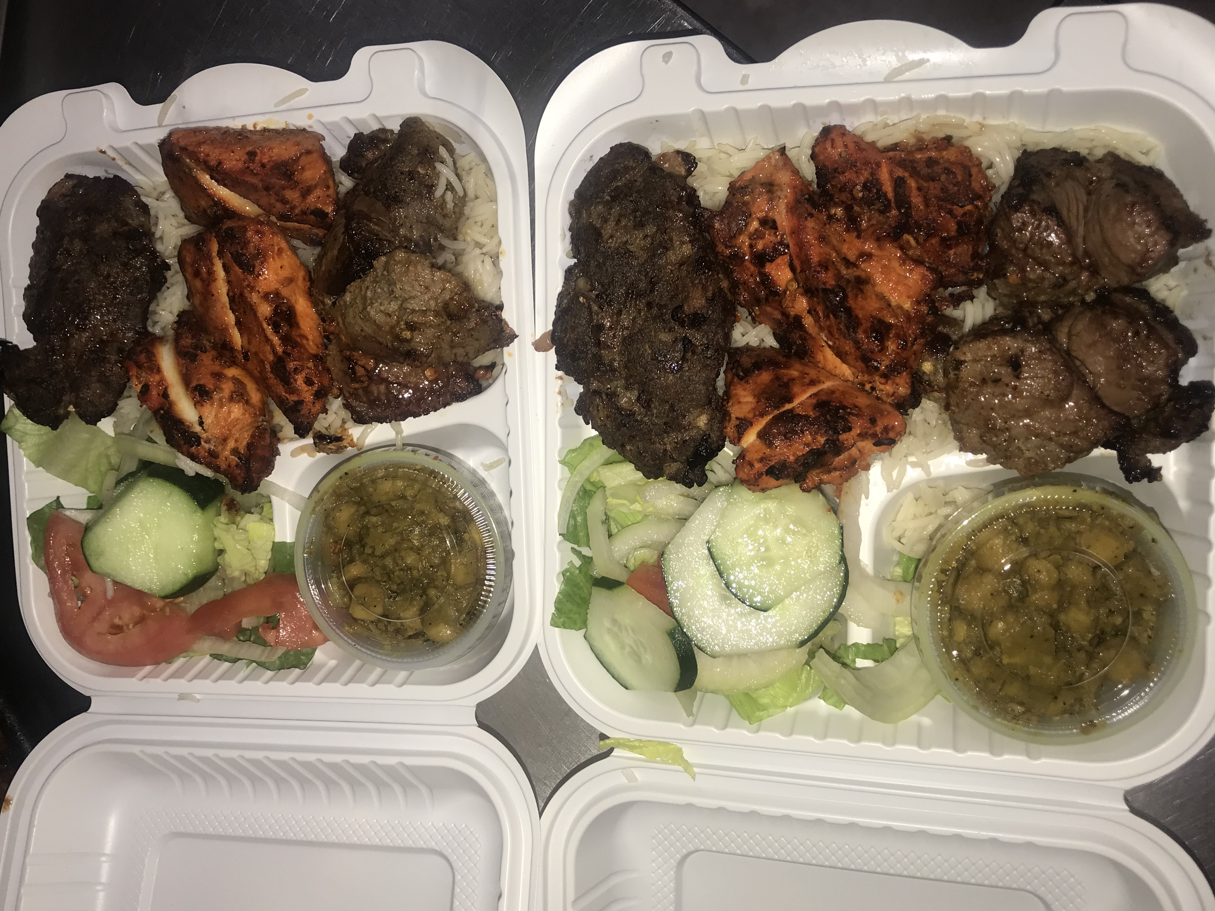 Order Beef Kubideh and Chicken Kabob Special food online from Aladdin's Kitchen store, Washington on bringmethat.com