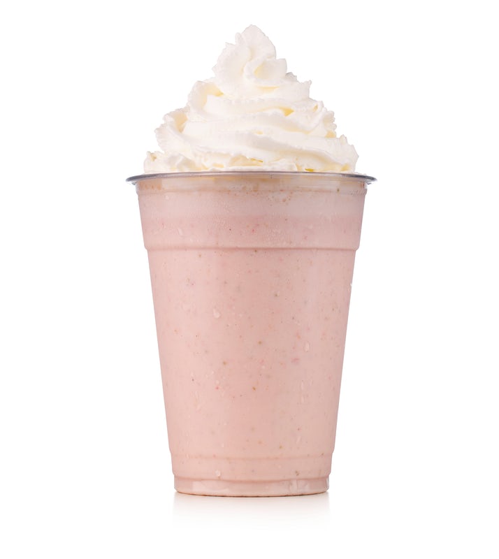 Order Hand-Scooped Strawberry Milkshake food online from Burger Lounge store, Los Angeles on bringmethat.com