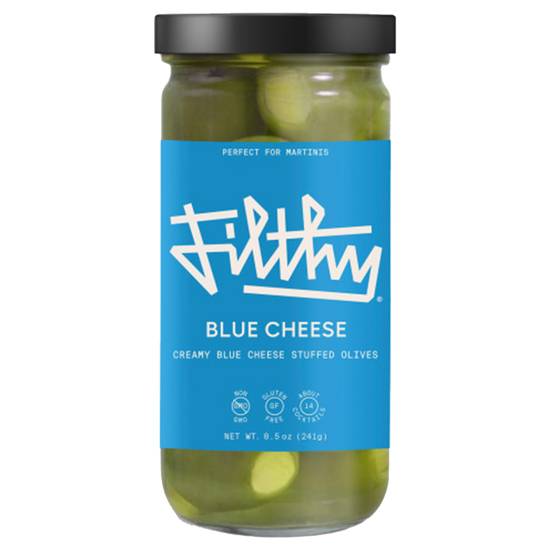 Order Filthy Blue Cheese Stuffed Olives 8oz food online from Everyday Needs by Gopuff store, Clovis on bringmethat.com