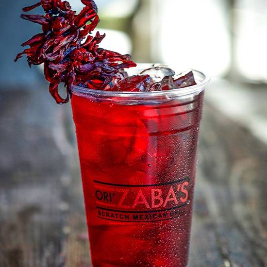 Order Hibiscus Agave Agua Fresca food online from Ori'Zaba's Scratch Mexican Grill store, Las Vegas on bringmethat.com