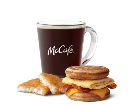 Order Bacon Egg Cheese McGriddle Meal food online from Mcdonald store, Edwardsburg on bringmethat.com