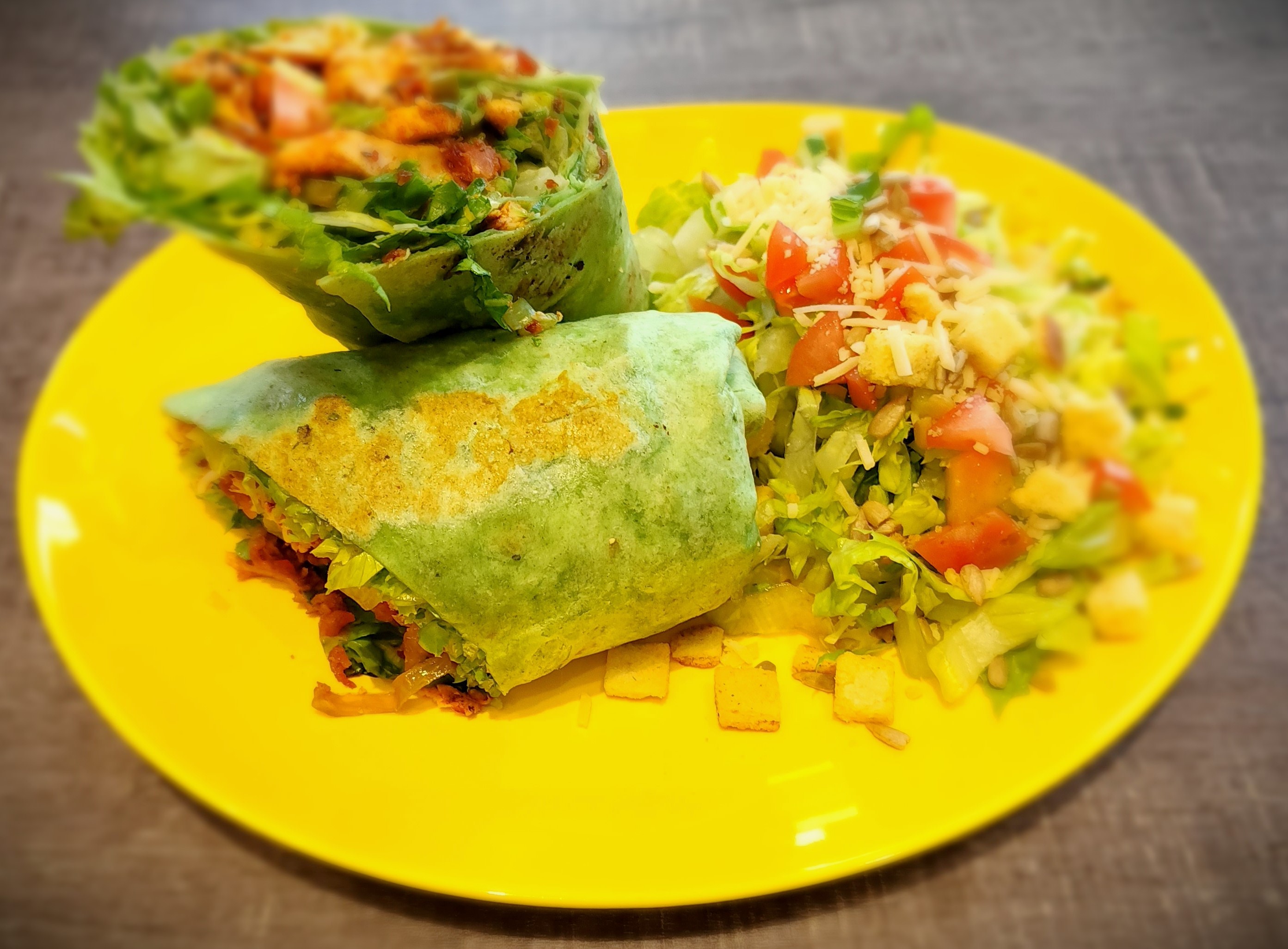 Order Specialty 2 -CHICKEN CAESAR SALAD WRAP. food online from Energy Life Cafe store, Beverly Hills on bringmethat.com