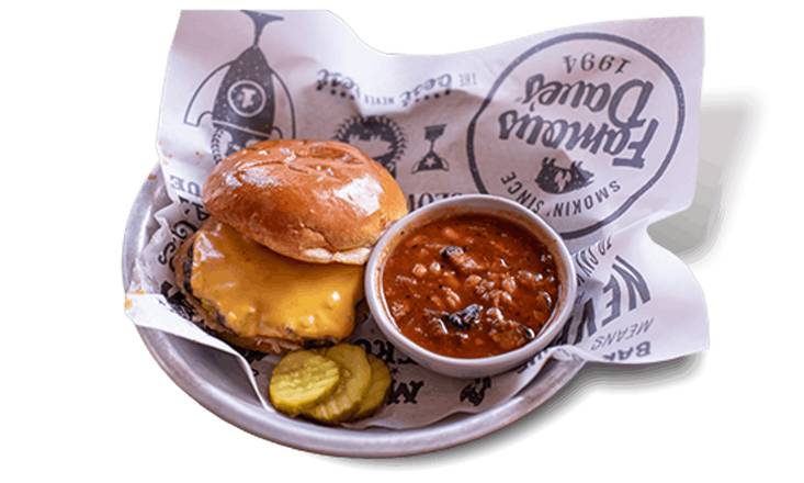 Order Kids' Cheeseburger* food online from Famous Dave Bbq store, Nashville on bringmethat.com