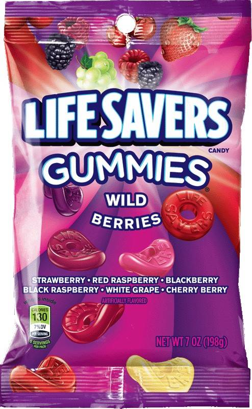 Order Life Savers Wild Berries Gummies Candy Bag (7 oz) food online from Rite Aid store, Eugene on bringmethat.com