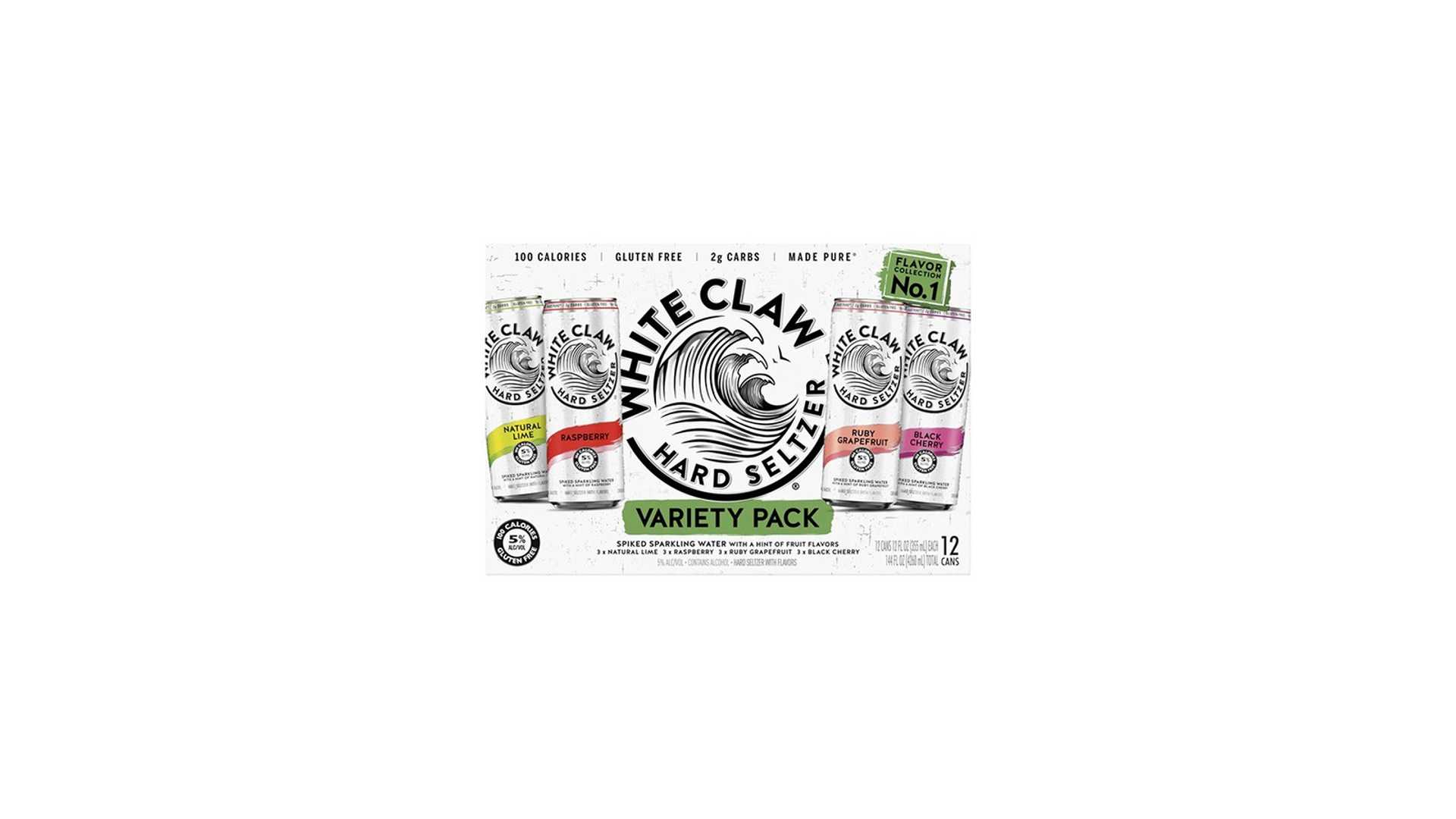 Order White Claw Hard Seltzer Variety Pack No.1 12pk 12oz Can food online from Chevron store, Castro Valley on bringmethat.com
