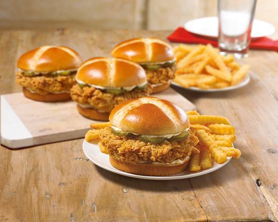 Order Feed 4 Spicy Chicken Sandwich Combo food online from Churchs Chicken store, Lilburn on bringmethat.com