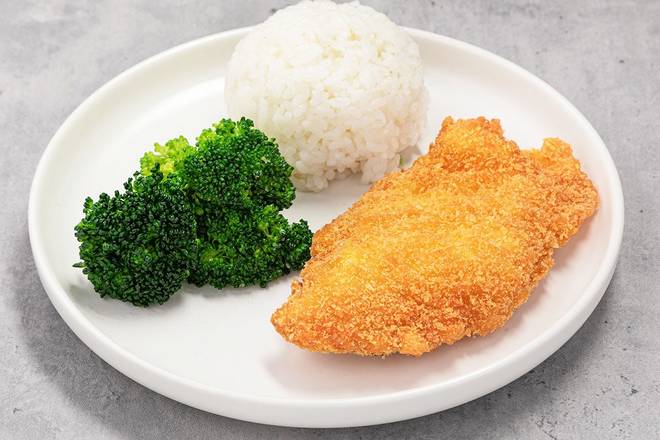 Order Island White Fish Keiki Meal food online from Ono Hawaiian Bbq store, Oakland on bringmethat.com