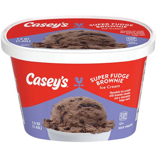 Order Casey's Super Fudge Brownie Ice Cream 1.5qt food online from Casey store, Dewey on bringmethat.com