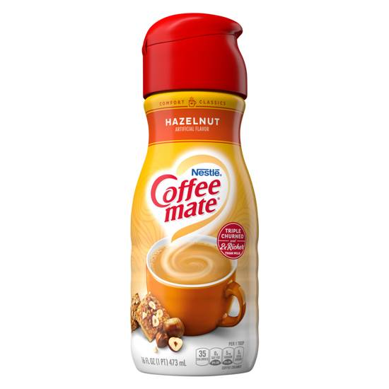 Order Coffee mate Hazelnut Creamer 16oz food online from Everyday Needs by Gopuff store, Stamford on bringmethat.com