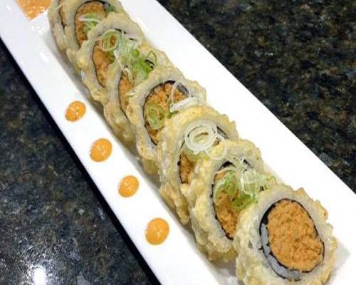 Order Spicy Tuna Tempura Roll – Deep Fried Roll food online from Sushi Factory store, Azusa on bringmethat.com