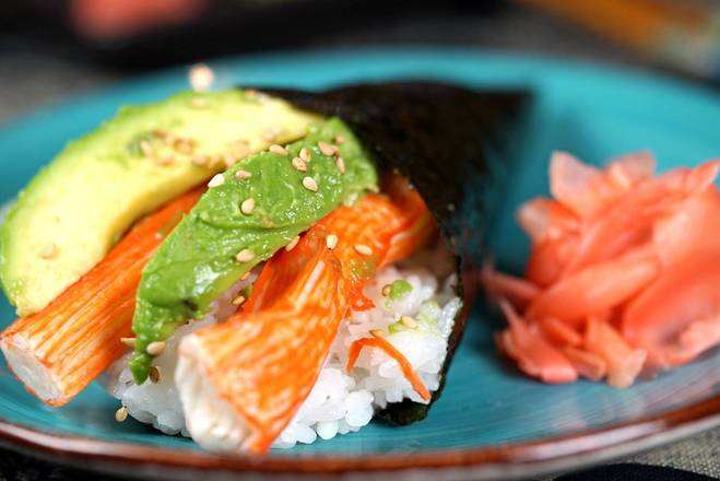 Order California Hand Roll food online from Osaka Sushi & Fresh Smoothies store, Chicago on bringmethat.com
